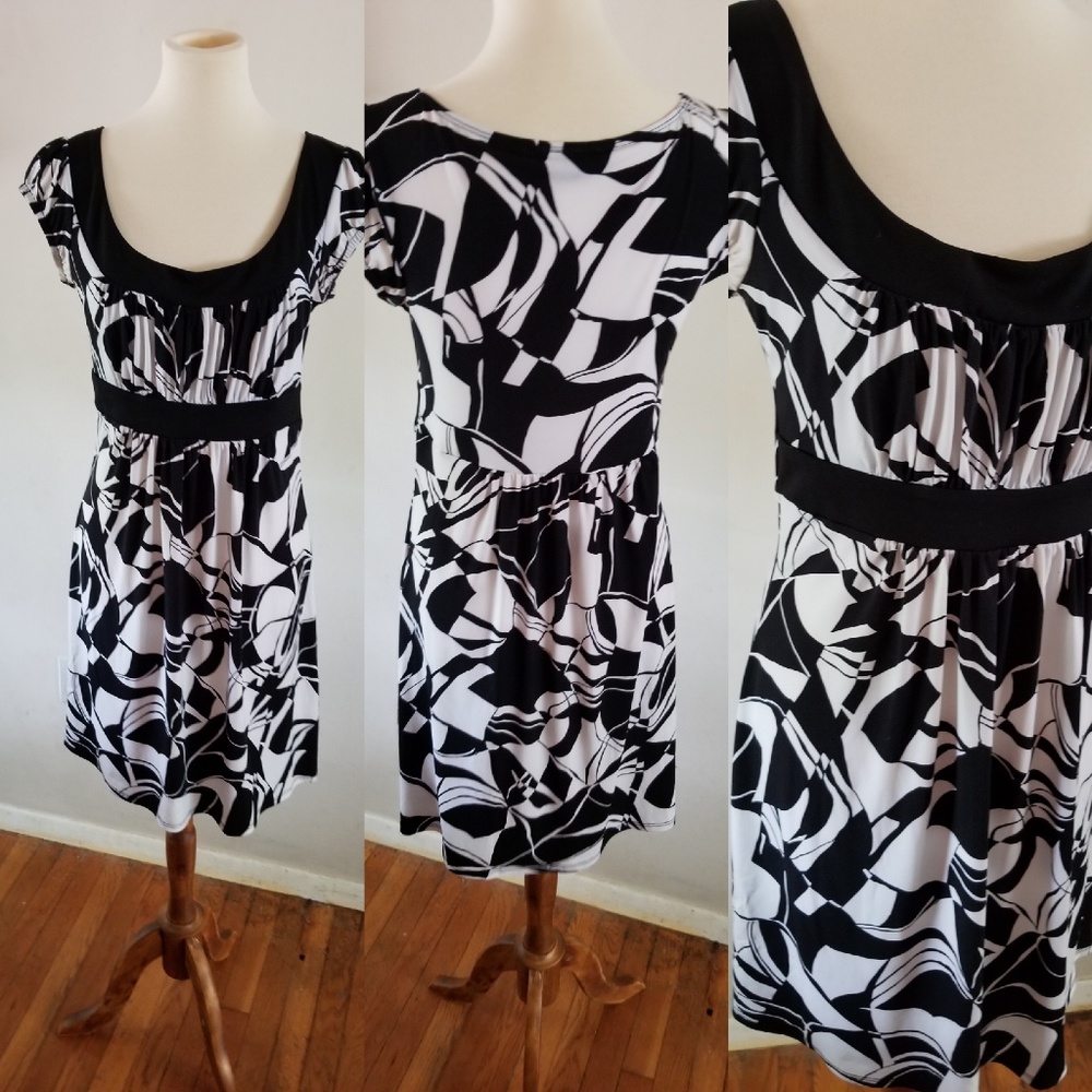 NWOT Black and White Dress